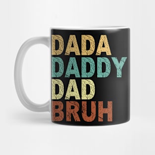 Dada Daddy Dad Bruh Retro Vintage Fathers Day Tee Mug